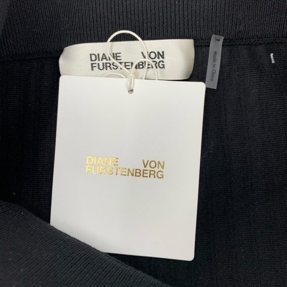 DVF Diane von Furstenberg Vidhi Larsen black white stripe skirt knit new Small - Picture 4 of 5